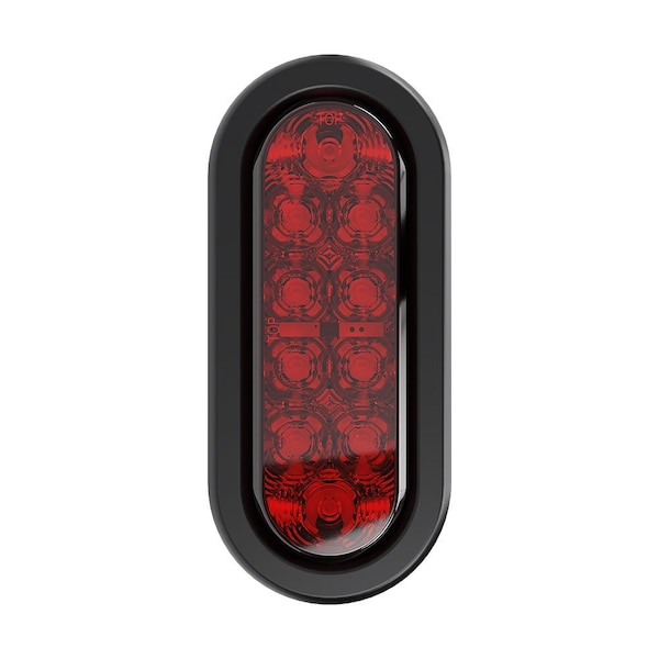Abrams 6" Oval - 10 LED Red Stop Brake Tail Turn Trailer Light TTL-O10-R - main